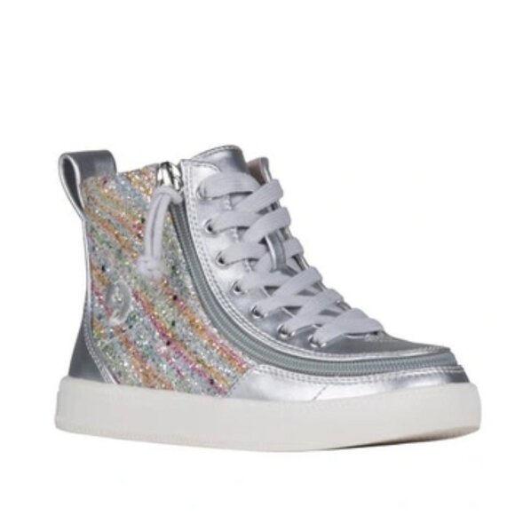🥰 $20 Today - BILLY SILVER RAINBOW SNEAKERS BIG GIRLS' SZ 5 – NWT 🥰 - Picture 4 of 15